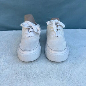 GUC AllSaints Bella White Women's Size EU 39 Leather Suede Comfort Casual Retro
